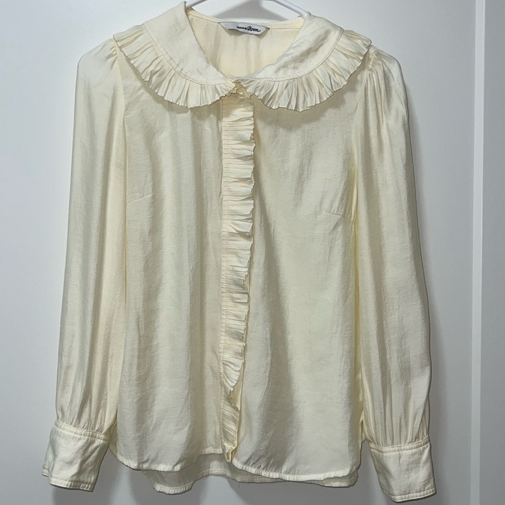 Maison de Roem Sheer Ruffled Blouse